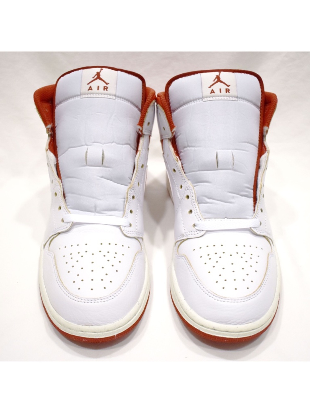 Premium Leather Air Jordan 1 Mid SE Dune Red FJ3458-160 Nike - Picture 3 of 14